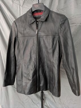 Mossimo Women's Classic Black Leather Jacket
